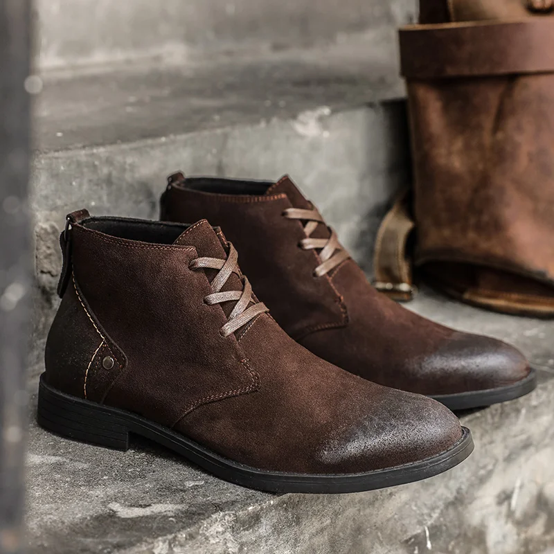 New Cow Suede Ankle Boots Hand - Craft Tools review and price