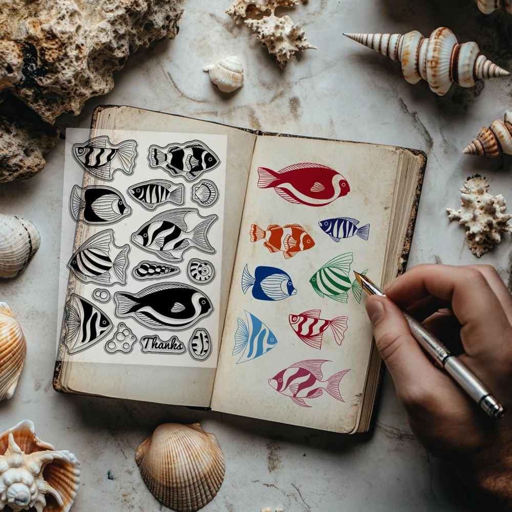 Summer Ocean Clownfish Clear S - Clear Silicone Stamps For Card Making review and price