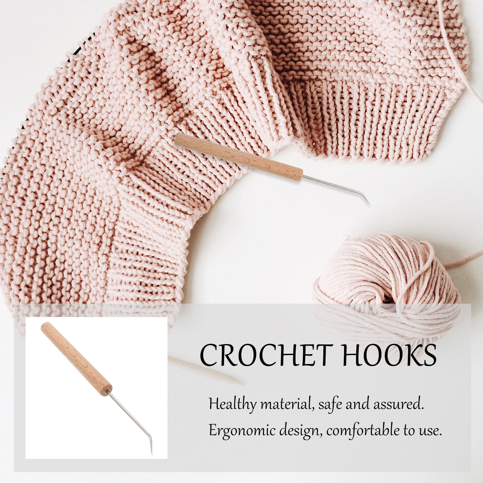 1Pcs Crochet Hooks Wooden Knit - Wooden Crochet Hooks Ergonomic Handle review and price