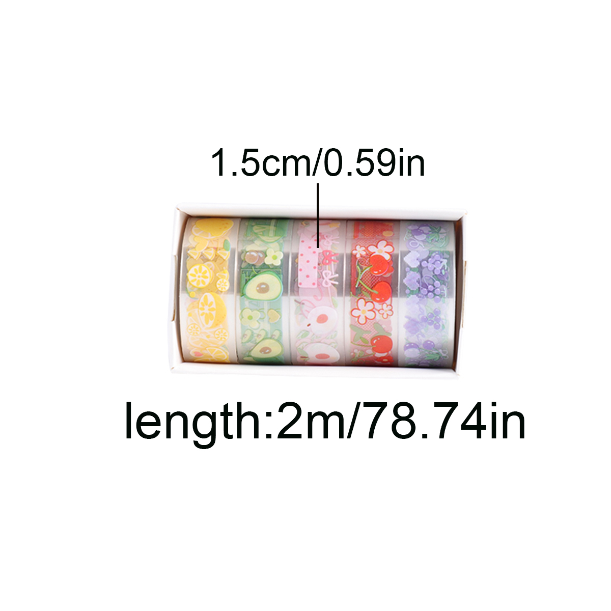 5 Rolls Clear PET Washi Tape S - Scrapbooking review and price
