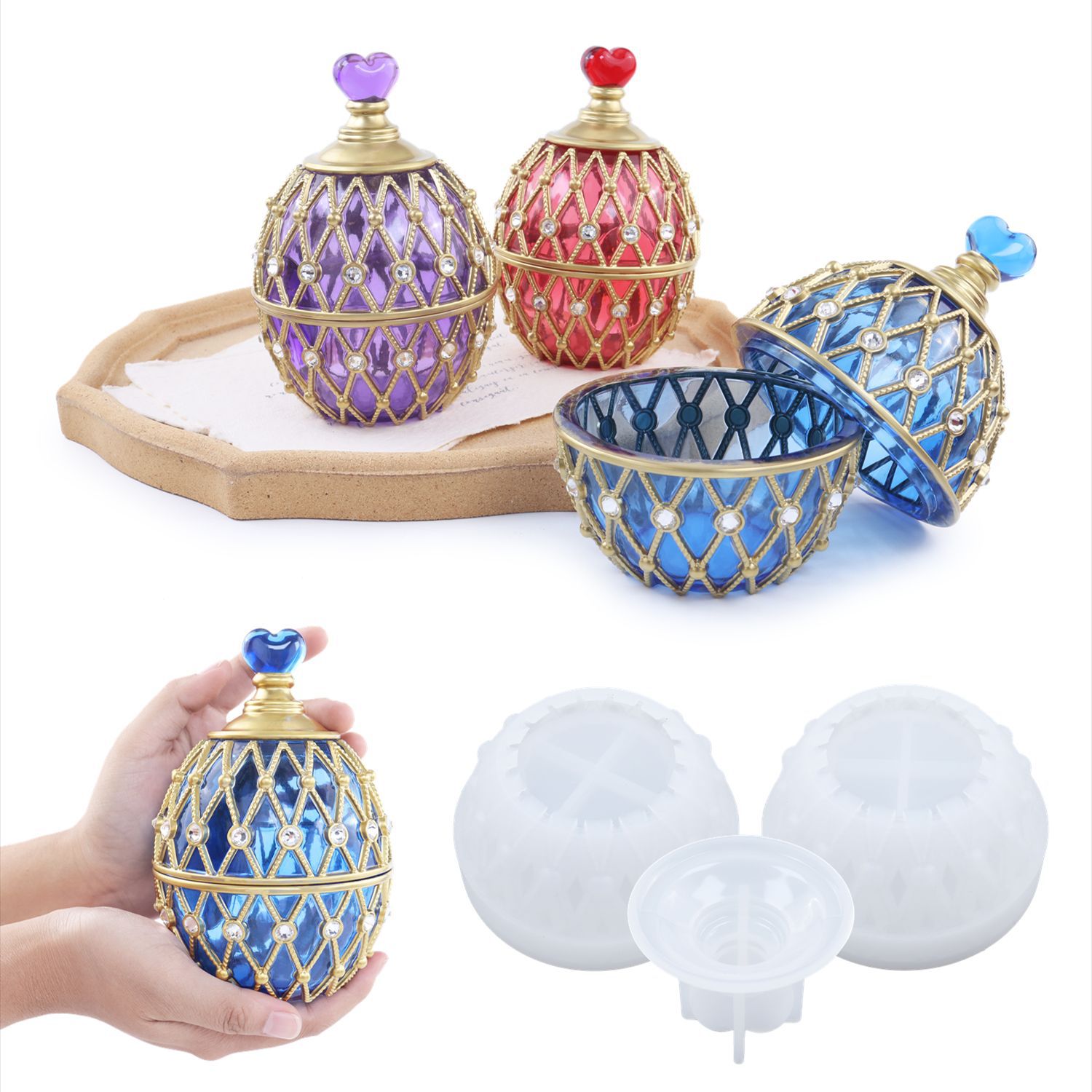 Two Styles Set DIY Crystal Epo - Silicone Epoxy Resin Molds Set review and price