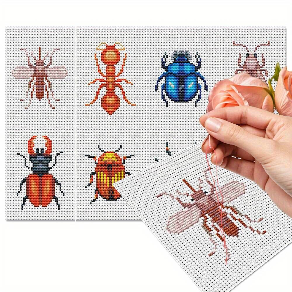8Pcs Insect Cross Stitch Embro - Cotton Embroidery Thread Skeins review and price