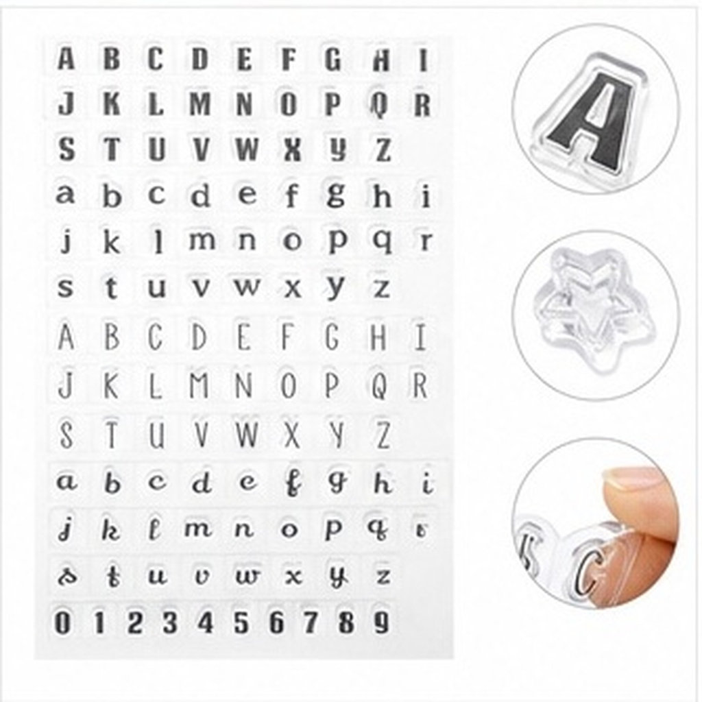 4Pcs Transparent Silicone Alph - Clear Silicone Stamps For Card Making review and price
