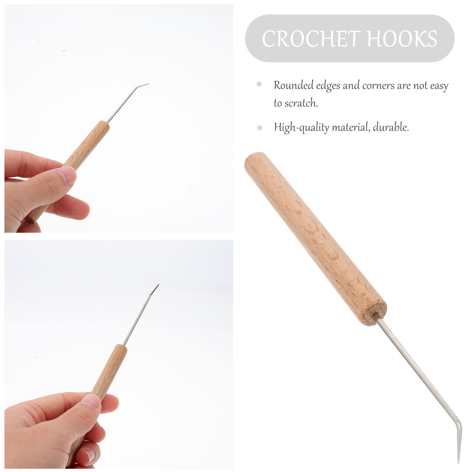 1Pcs Exquisite Ergonomic Croch - Wooden Crochet Hooks Ergonomic Handle review and price