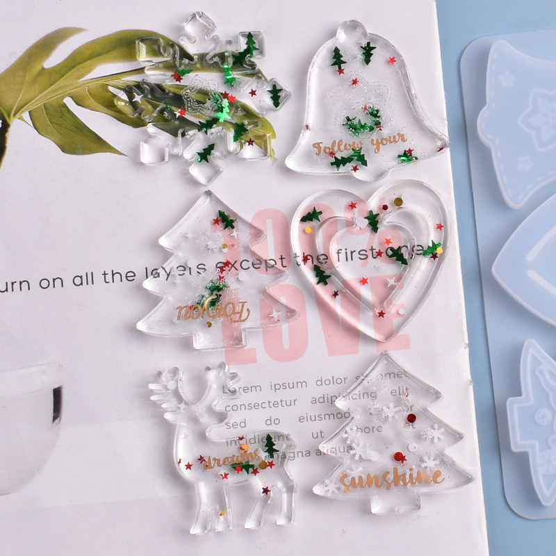 Christmas Mold DIY Resin Cryst - Silicone Epoxy Resin Molds Set review and price